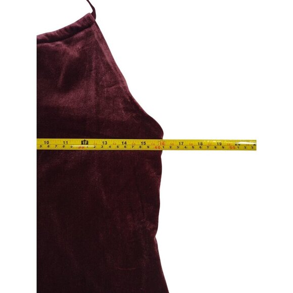 Wild Fable Burgundy Velvet Halter Mini Dress, for women, size M, NWT - Picture 5 of 6